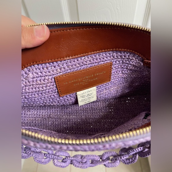 Sezane Isabelle Raffia Bag. Lilac. Excellent condition. Comes with bag. - Picture 2 of 8